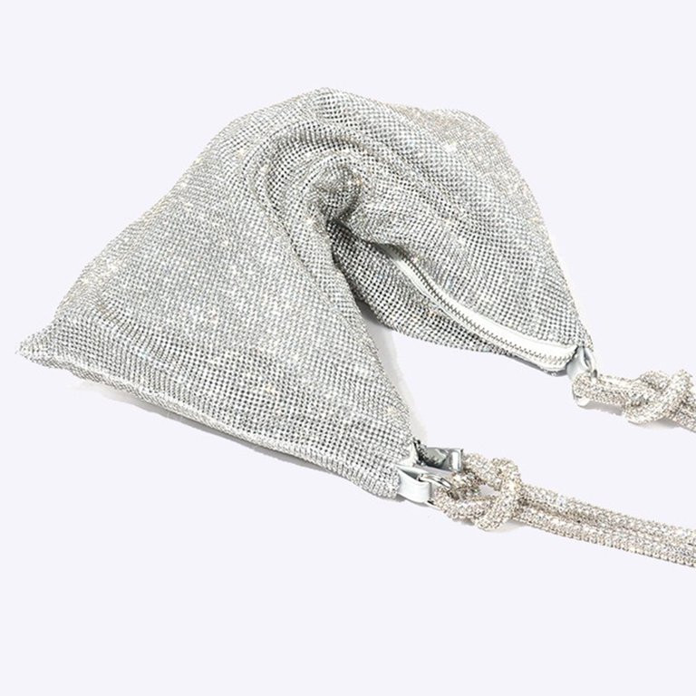 Lotpreco Rhinestone Purses for Women Chic Sparkly Evening Handbag Bling Hobo Bag Shiny Silver Clu... | Walmart (US)