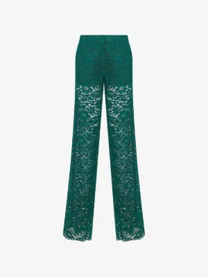lace straight-leg trousers | Farfetch Global