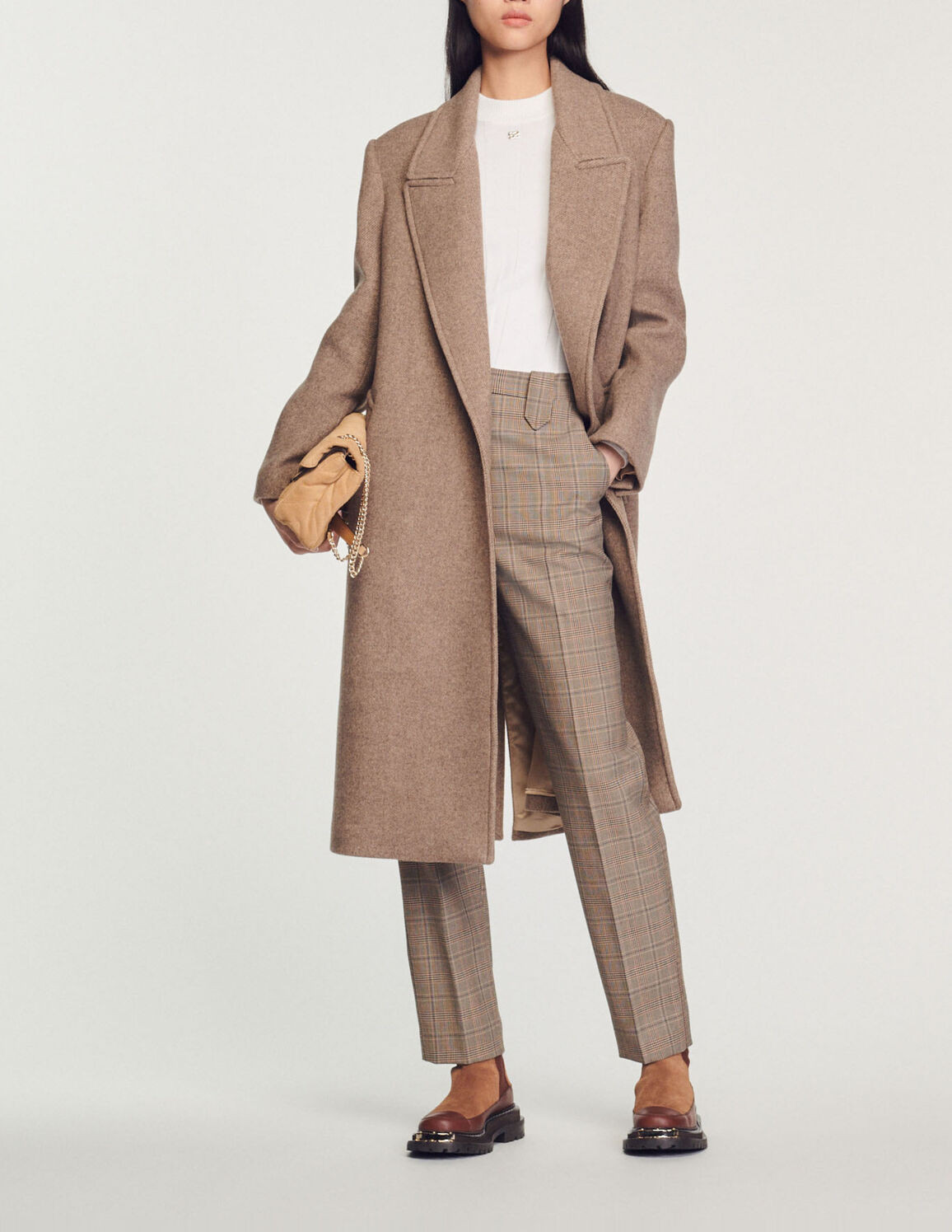 Long wool blend coat | Sandro-Paris US