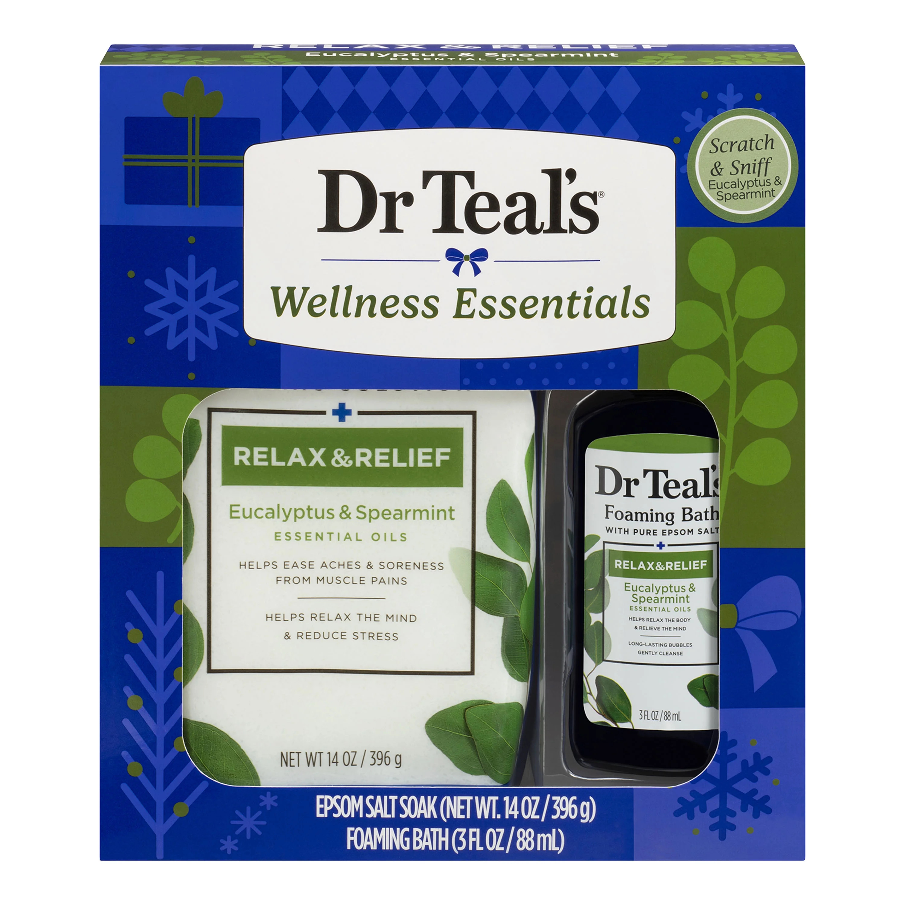 Dr Teal's Relax & Relief Eucalyptus Bath Gift Set, 2 Piece - Walmart.com | Walmart (US)