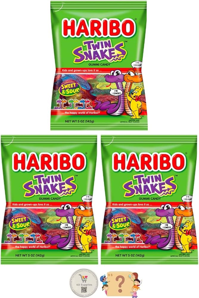 Haribo Gummi Candy - Soft & Chewy Delicious Gummies, (Pack of 3) Share Size Peg Bags + Bonus Myst... | Amazon (US)