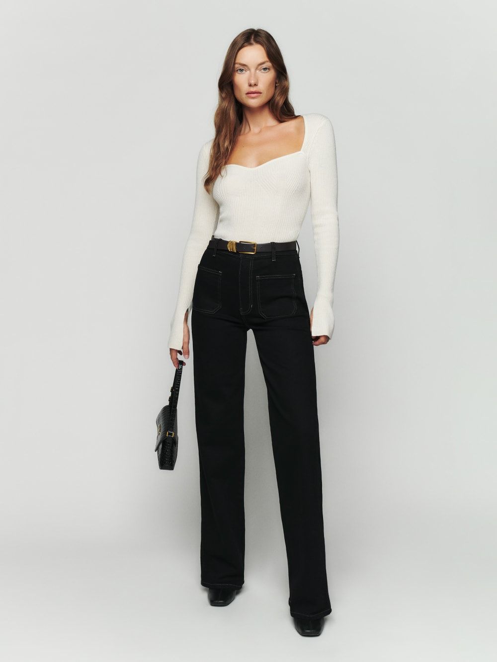 Alyssa High Rise Wide Leg Long Jeans | Reformation (US & AU)