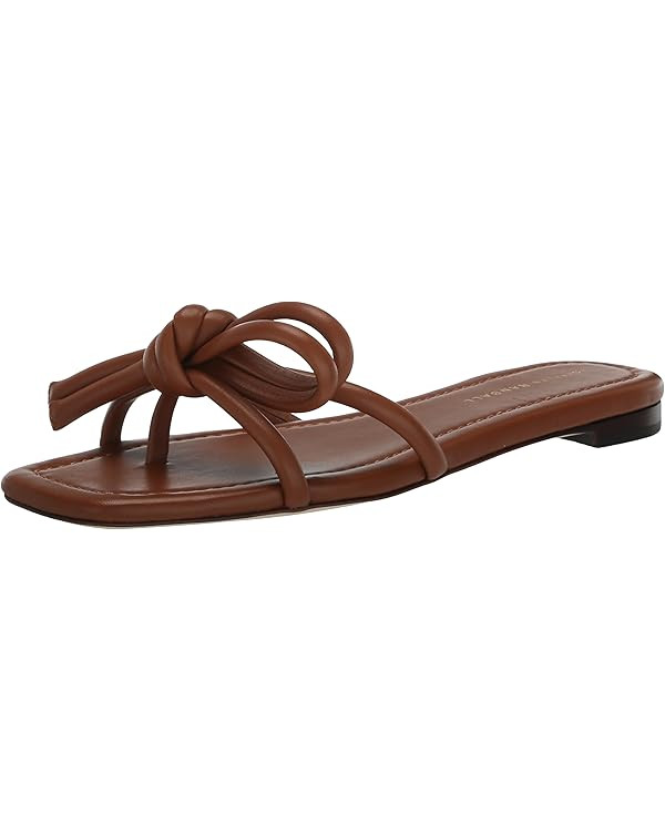 Loeffler Randall Women's Hadley Leather Bow Flat Sandals | Amazon (US)