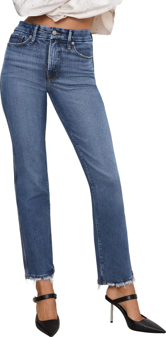 Soft Tech Good Curve High Waist Ankle Straight Leg Jeans | Nordstrom