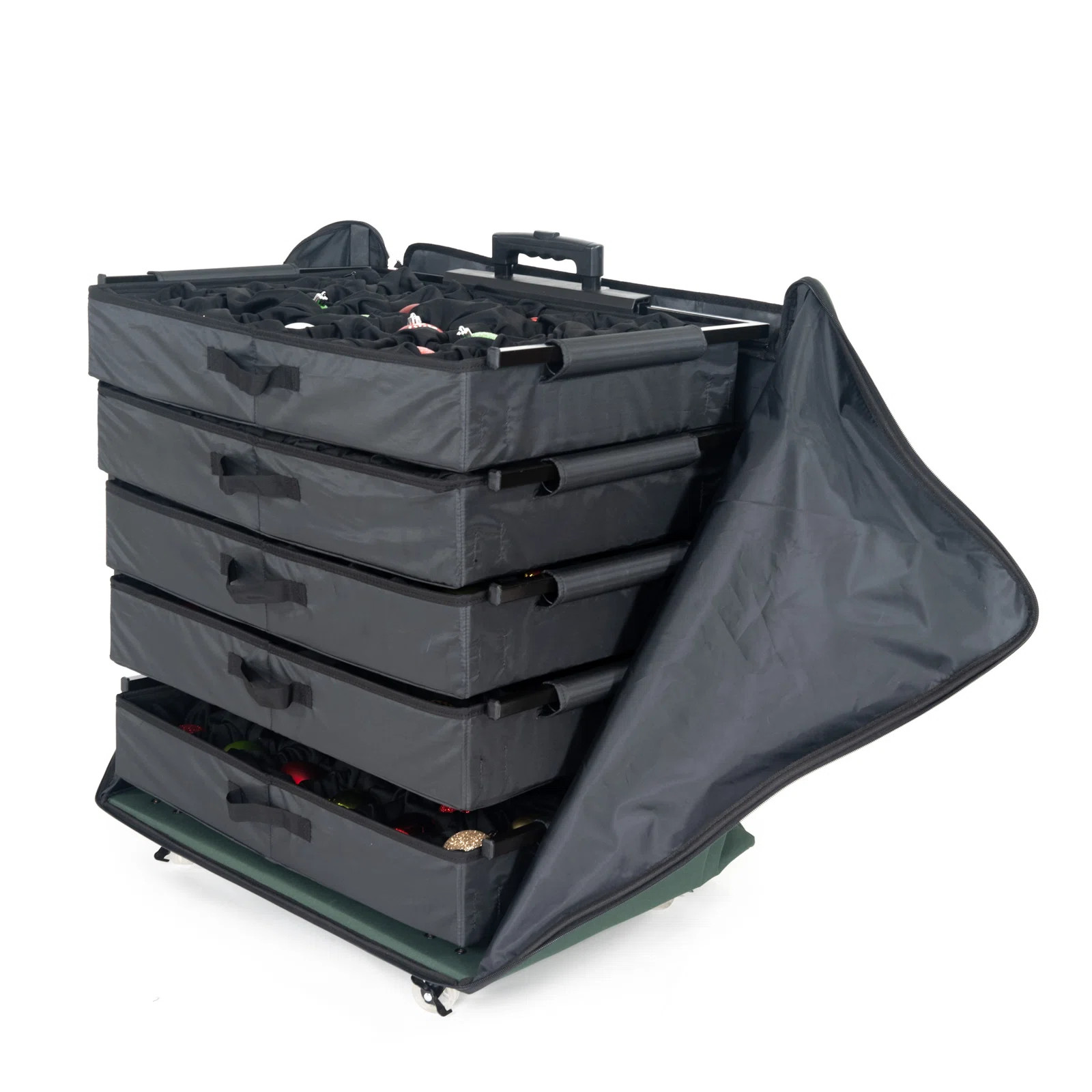 Christmas Ornament Storage Box w/ Adjustable Dividers (Telescoping Height) | Wayfair North America