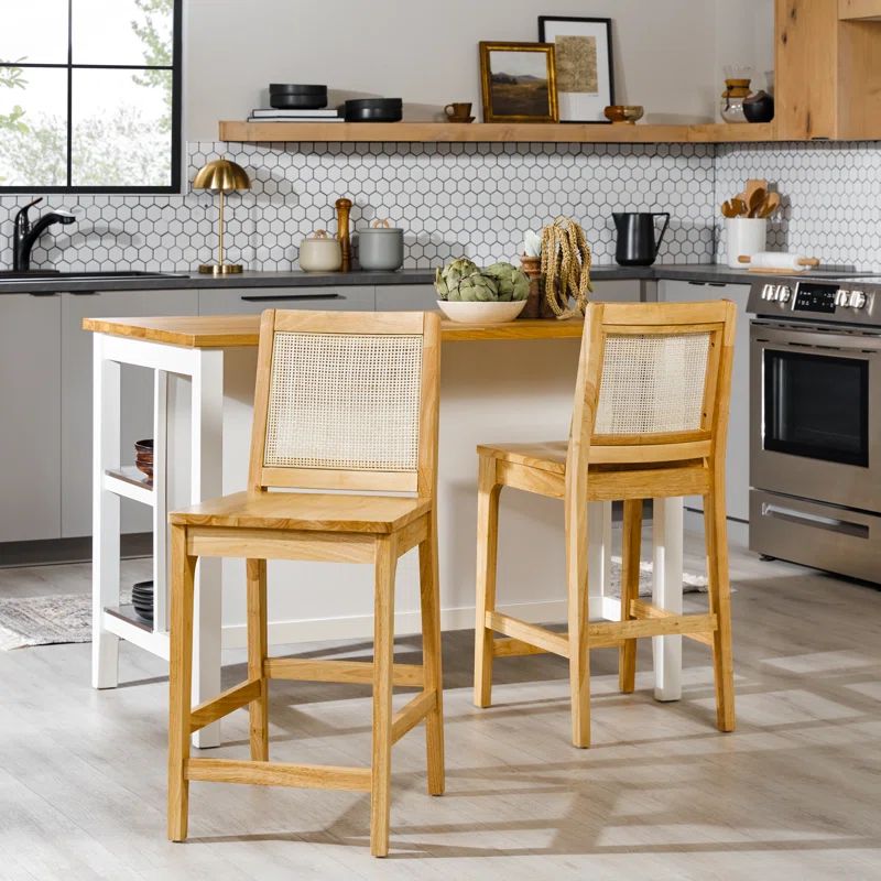 Beckwith 24'' Solid Wood Counter Stool | Wayfair North America