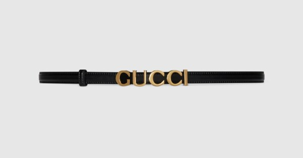 Gucci buckle thin belt | Gucci (UK)