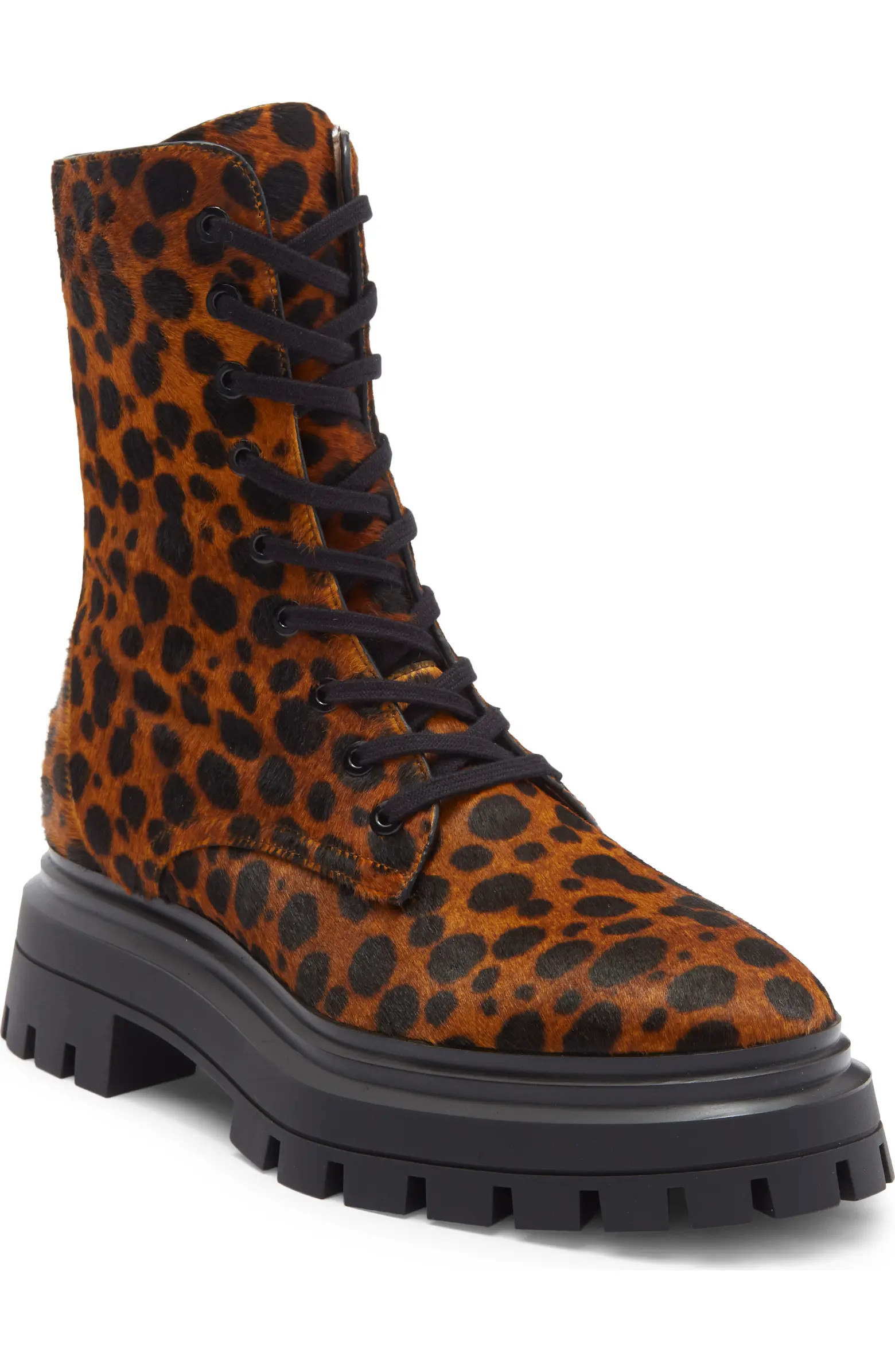 Bedford Sleek Genuine Calf Hair Combat Boot (Women) | Nordstrom Rack
