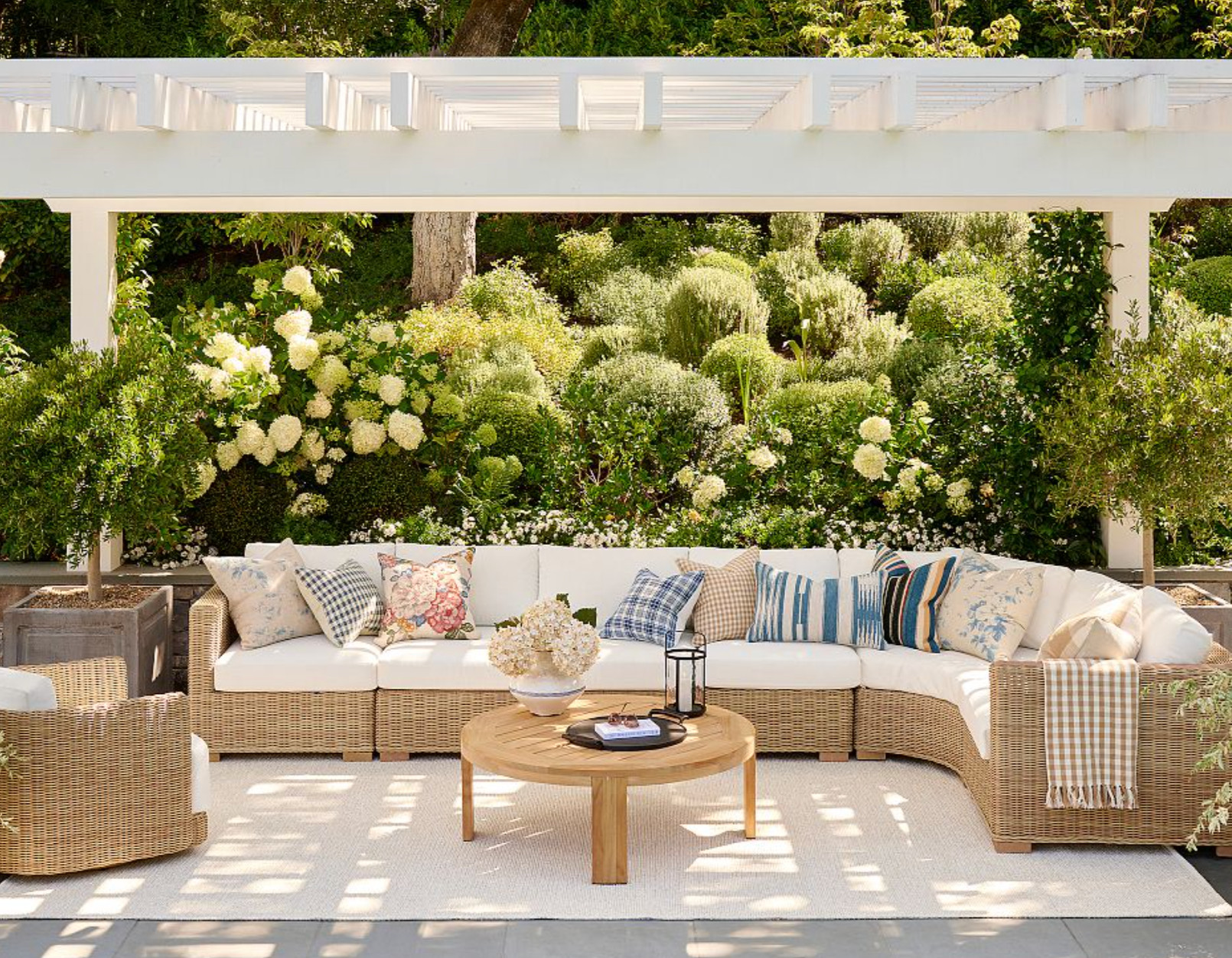Huntington Wicker Square Arm 6-Piece Outdoor Sectional  

 #LTKSeasonal #LTKHome