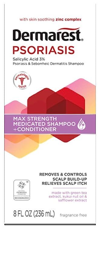 Dermarest Psoriasis Medicated Shampoo Plus Conditioner - 8 oz, Pack of 4 | Amazon (US)