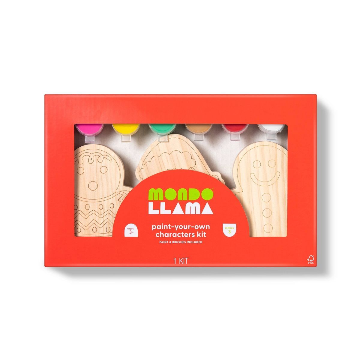 Paint-Your-Own Wood Gingerbread Characters Christmas Kit - Mondo Llama™ | Target