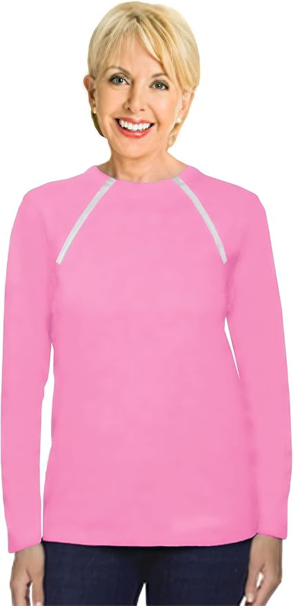 ComfyChemo® CHEMOWEAR : Women's Long Sleeve Chemotherapy Port Zipper Shirts | Amazon (US)