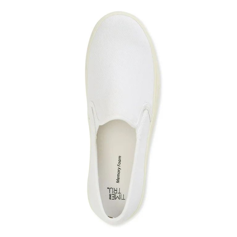 Time and Tru Women's Platform Twin Gore Casual Slip On Sneakers | Walmart (US)