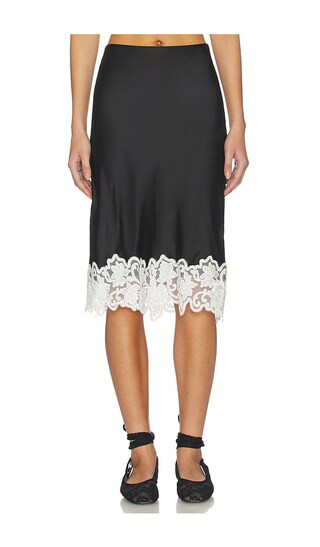 LIONESS Anchored Midi Skirt in Black. - size XXS | Revolve Clothing (Global)