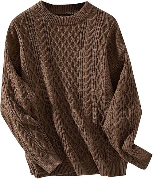 Women's Sweaters Fall Winter Tops Trendy Cable Knit Pullover Sweater Long Sleeve O-Neck Sweatshir... | Amazon (CA)