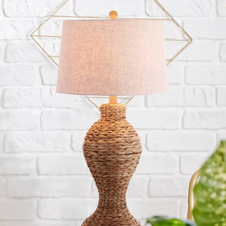 31" Elicia Seagrass Weave Table Lamp (Includes LED Light Bulb) Brown - JONATHAN Y | Target