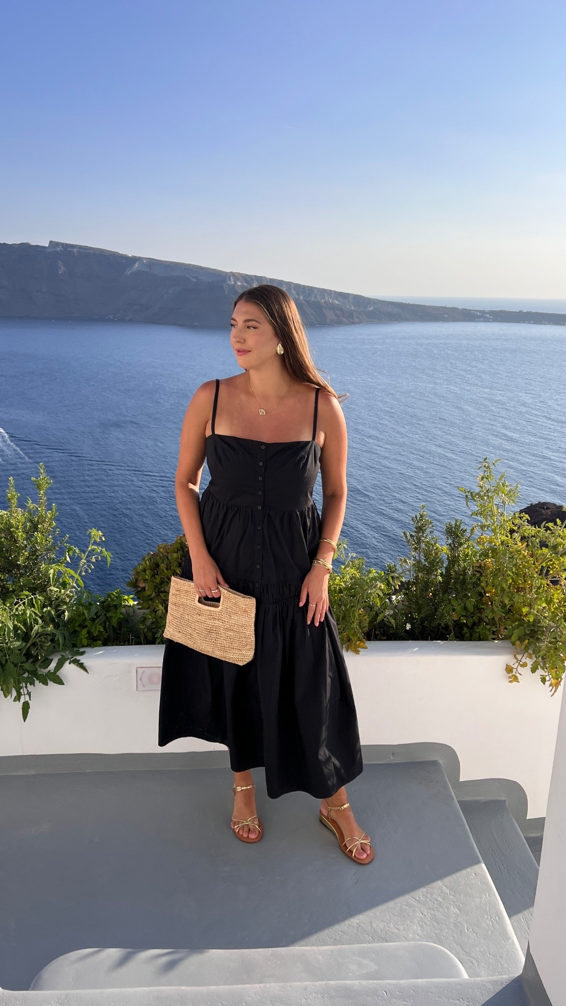 This black midi dress is one of those effortless pieces you can wear anywhere 🤍 Lightweight, flowy, and so flattering, it’s perfect for vacation dinners, sunset walks, or dressed up with sandals and a straw clutch. An easy summer staple that works just as well for travel days as it does for nights out.

⸻

Keywords:

black midi dress, summer midi dress, vacation dinner outfit, resort wear dress, travel outfit women, black summer dress, spaghetti strap dress, flowy midi dress, vacation outfit ideas, European summer outfit, Santorini outfit, summer date night dress, lightweight summer dress, straw clutch outfit, summer sandals outfit

#LTKootd #LTKTravel #LTKTall