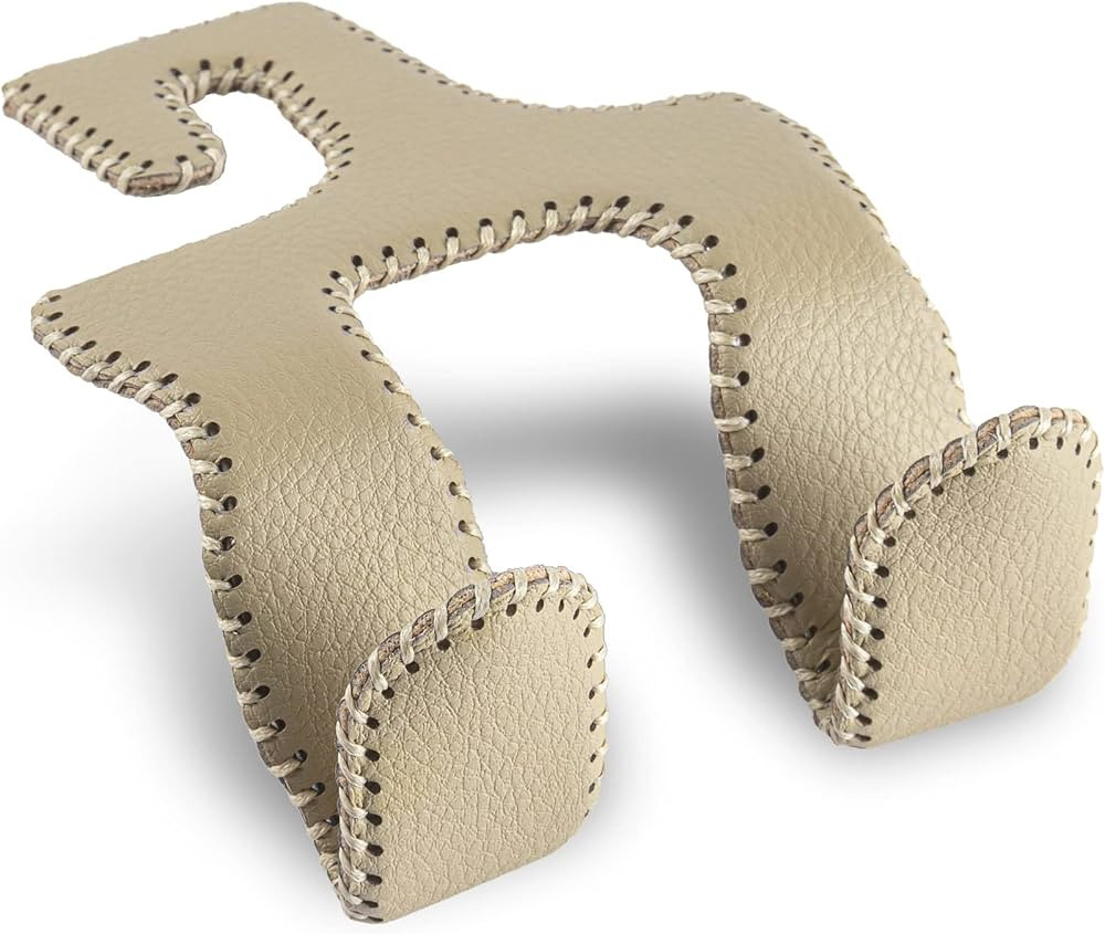 LivTee Upgraded Superior Leather Car Seat Back Headrest Hook, 2 in 1 Auto Seat Hook Hangers Holder O | Amazon (US)