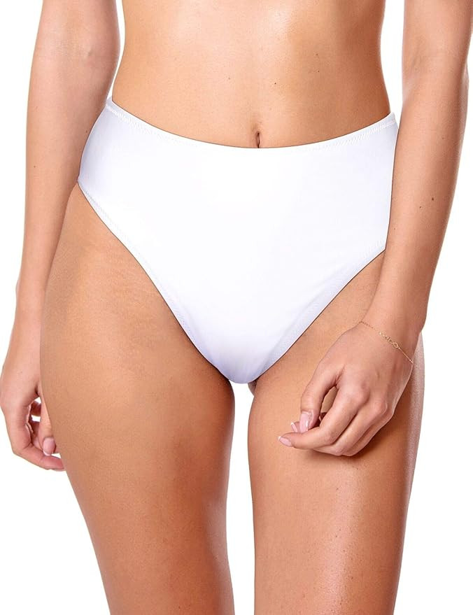 RELLECIGA Women's High Cut High Waisted Bikini Bottom | Amazon (US)