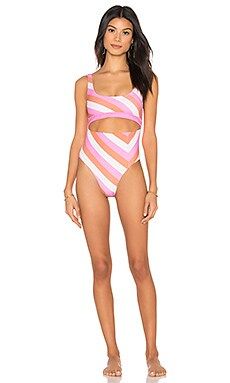 lovewave Niles One Piece in Pink Stripe from Revolve.com | Revolve Clothing (Global)