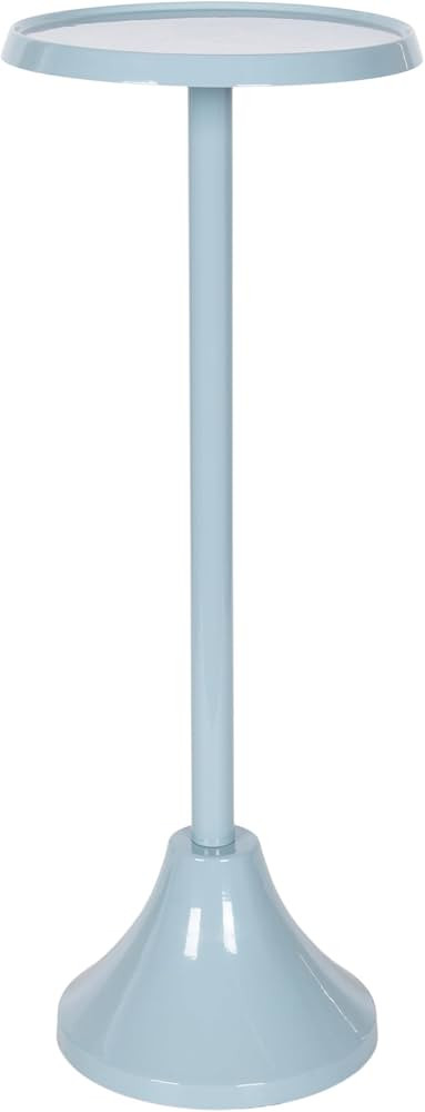 Kate and Laurel Sanzo Modern Round Metal Pedestal Drink Table, 9 x 9 x 23, Light Blue, Decorative... | Amazon (US)