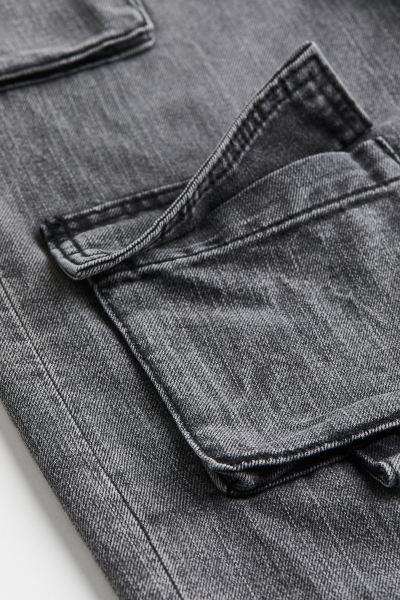 Wide High Cargo Jeans - Dark gray - Ladies | H&M US | H&M (US + CA)