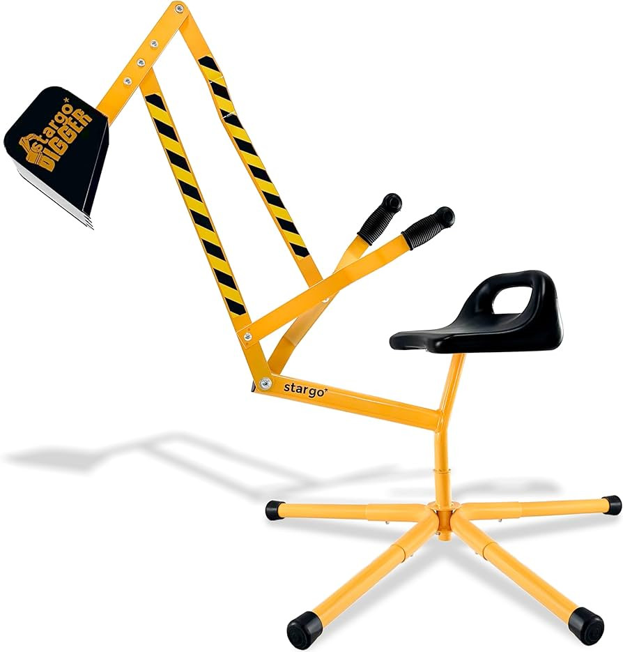 Stargo Sand Digger Kids Excavator Ride on Toy, Beach Toys Outdoor Sandbox Toy Digger for Kids, So... | Amazon (US)