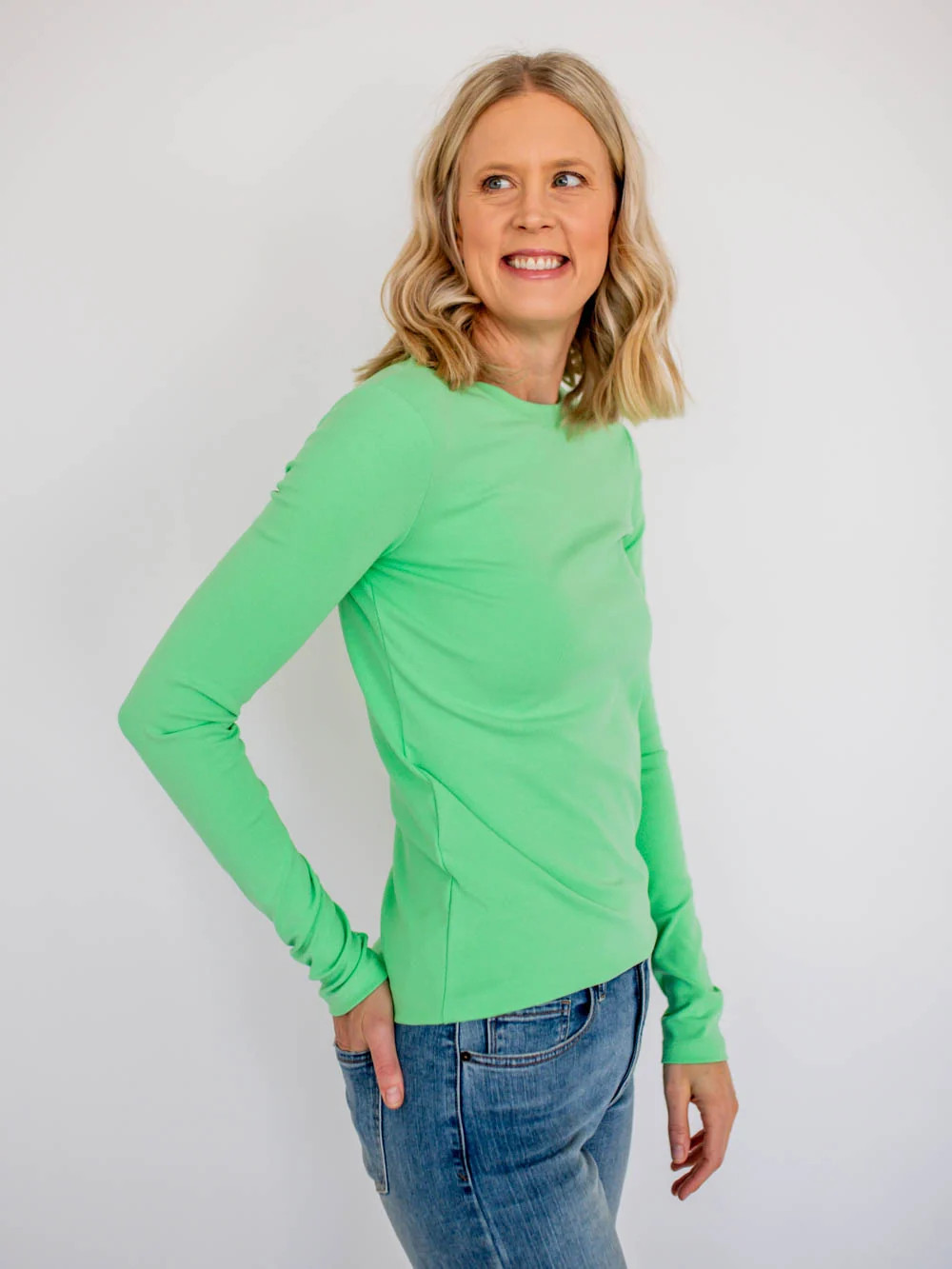 Crème de la Crème Tall Tee - Lime | Amalli Talli