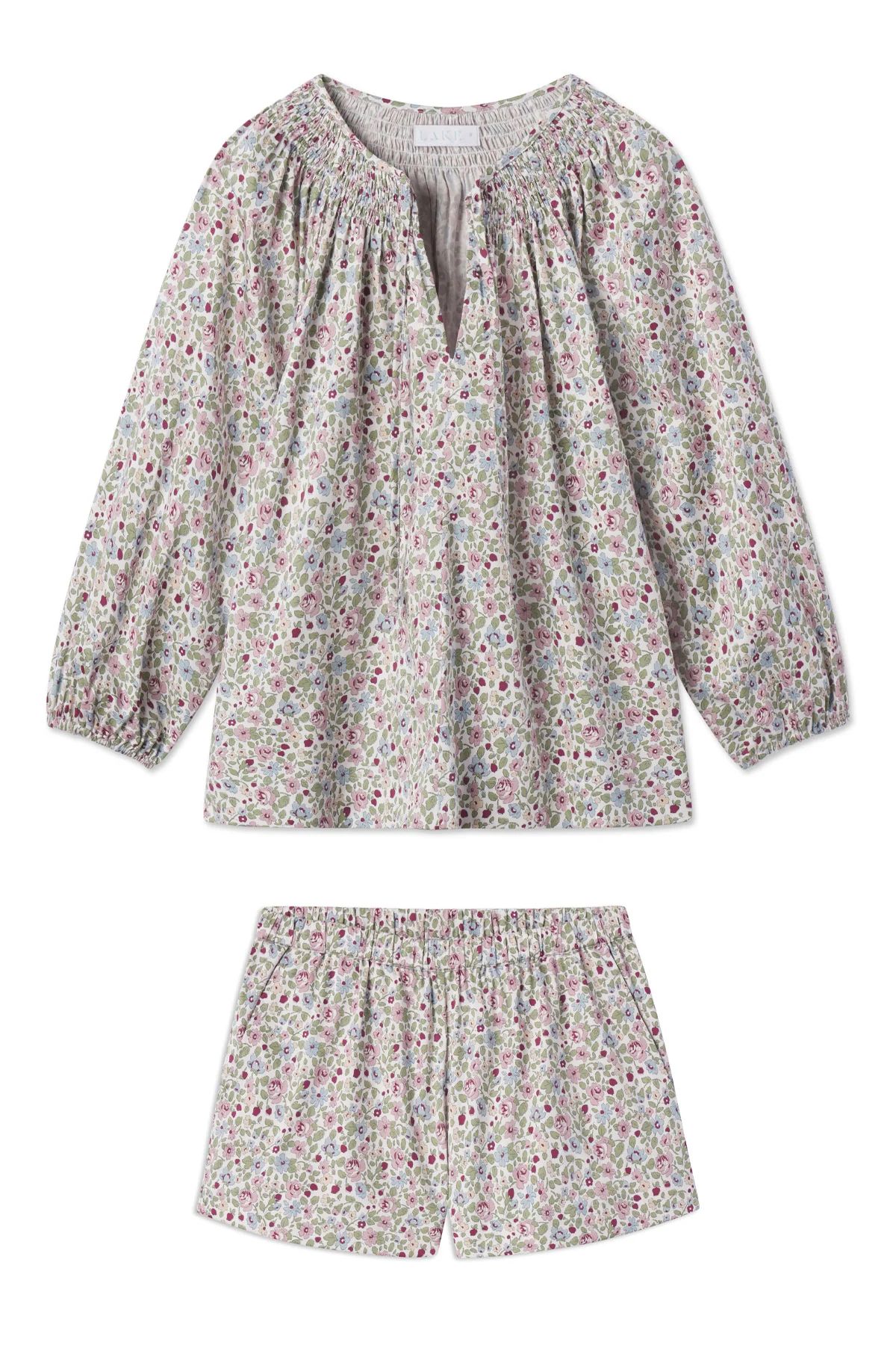 Hammock Shorts Set in Plum Elizabeth Floral | Lake Pajamas