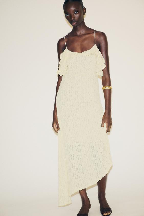 STUDDED LACE DRESS | Zara US