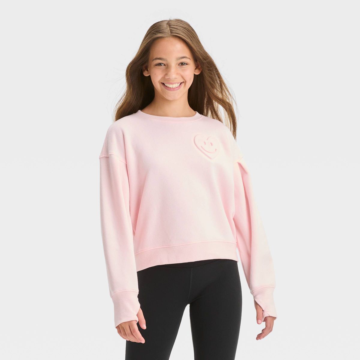 Girls' Fleece Pullover Sweatshirt - All in Motion™ | Target