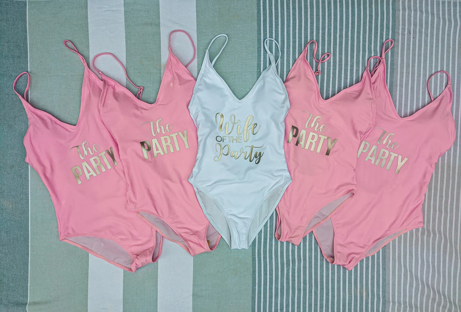 The Party Swimsuit  Bride Swimsuit  Bachelorette Bathing | Etsy | Etsy (US)