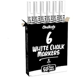 WEISBRANDT Liquid Chalk Markers for Adult Coloring White Dry Erase Marker, Chalk Pens for Chalkbo... | Amazon (US)