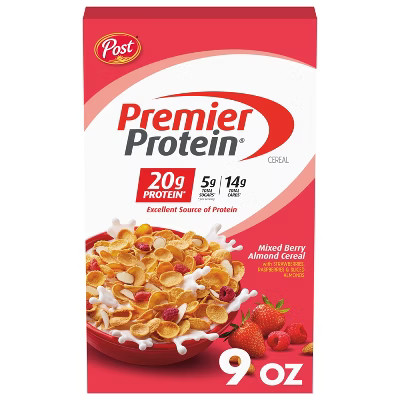 Post Premier Protein Mixed Berry Cold Cereal - 9oz | Target