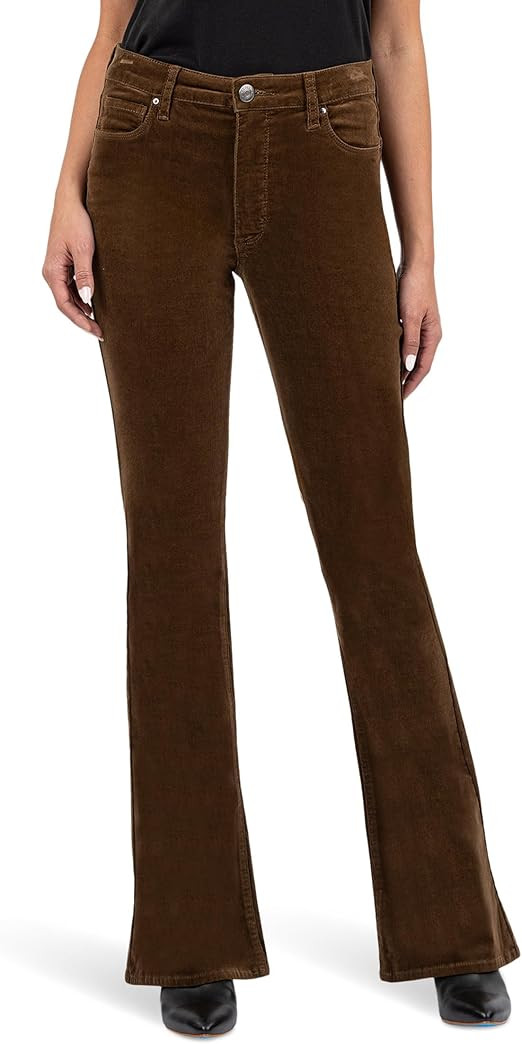 KUT from the Kloth Women's Ana High Rise Fab Ab Flare-Baby Dn All Over | Amazon (US)