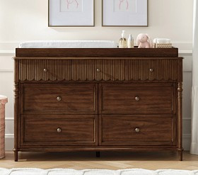 Chris Loves Julia 7-Drawer Scallop Dresser & Topper Set (56w x 19d") | Pottery Barn Kids