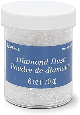 FloraCraft Diamond Dust Glitter 6 Ounce Clear Glass | Amazon (US)