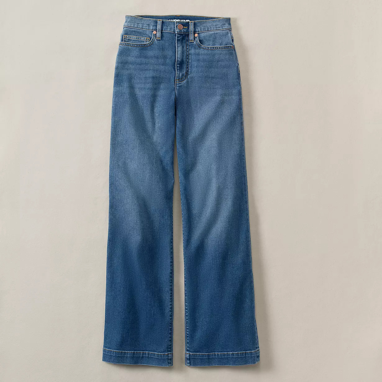 High Rise Wide Leg Denim Jeans | Lands' End (US)