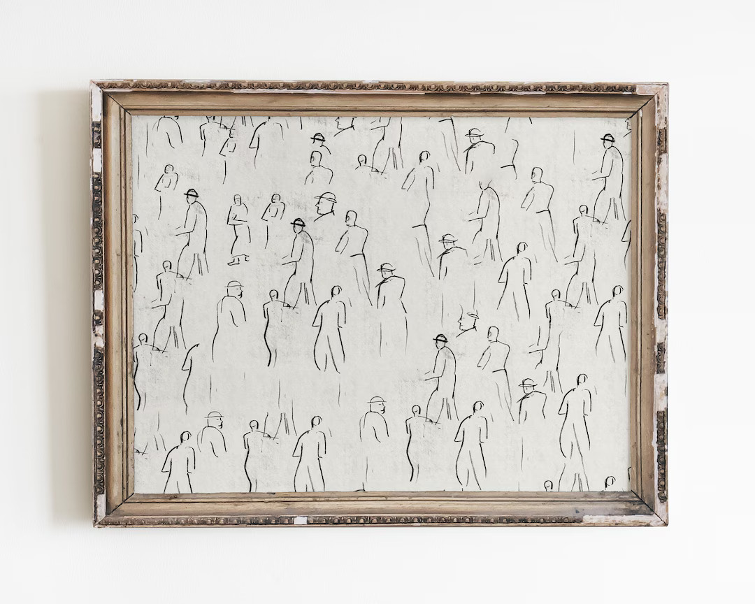 Figure Art, Minimalist Wall Art, Vintage Sketch, Sketch Art, Vintage Art, Vintage Drawing, Sketch... | Etsy (US)