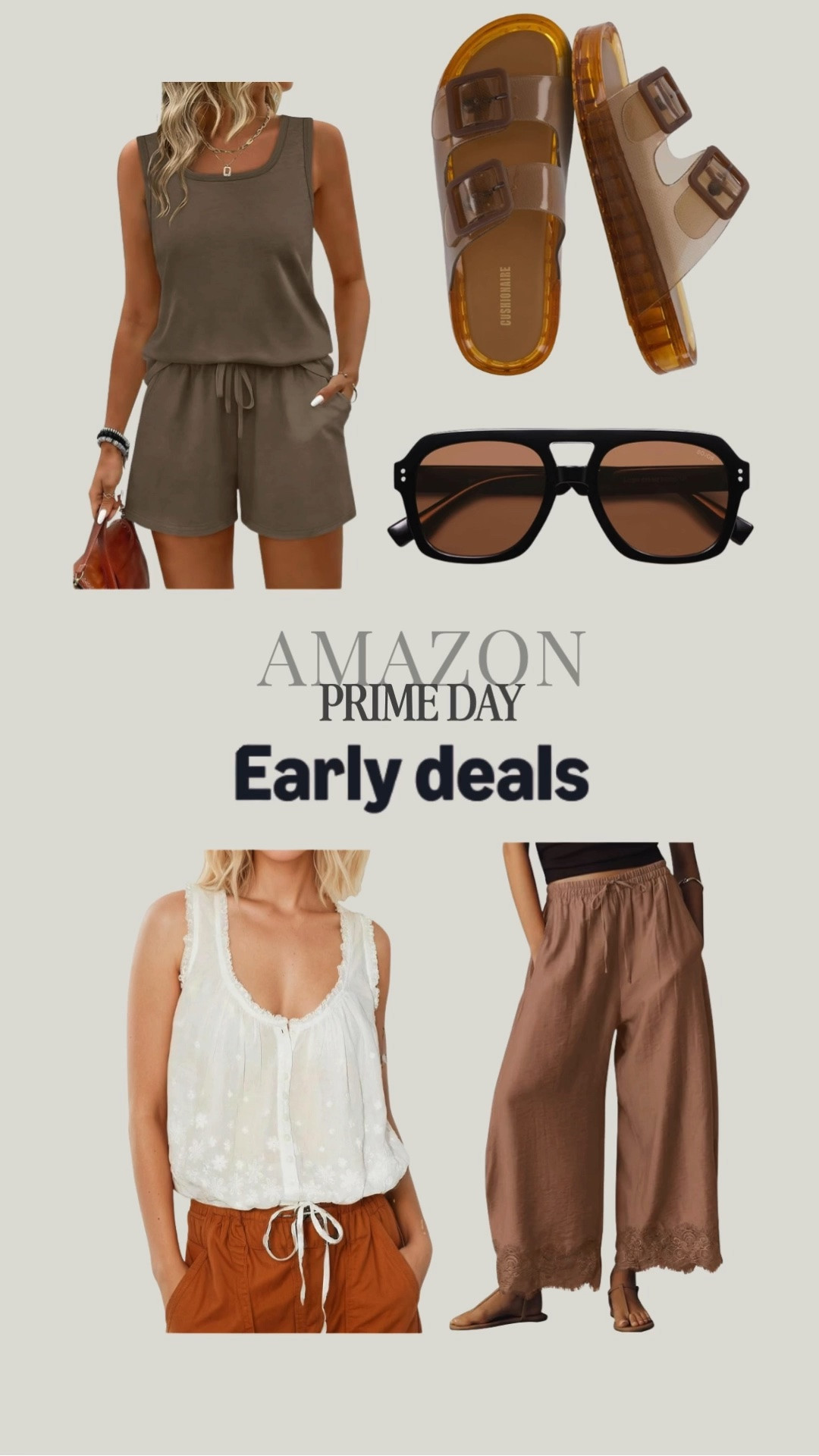 ‼️Prime Day Early Deals‼️

Summer two piece set, Ray ban sunglasses, cotton summer top, fun lace bottom pants, platform sandals, over 40 style

#LTKSaleAlert #LTKOver40 #LTKMidsize