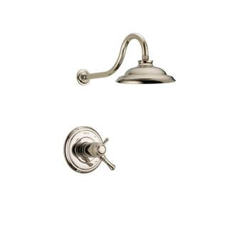 Cassidy TempAssure 17T 1-Handle Shower Faucet Trim Kit in Polished Nickel with H2Okinetic (Valve ... | The Home Depot