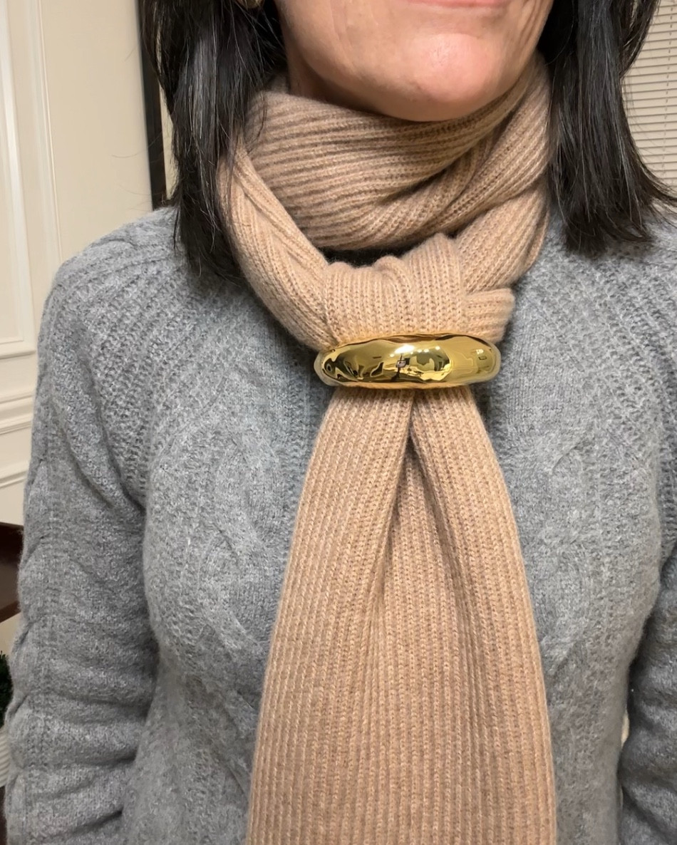 Using your bracelet as an accessory to your scarf or shawl