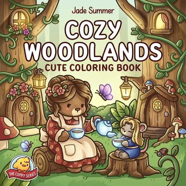 The Comfy Cozy Woodlands: Cute Coloring Book, (Paperback) | Walmart (US)