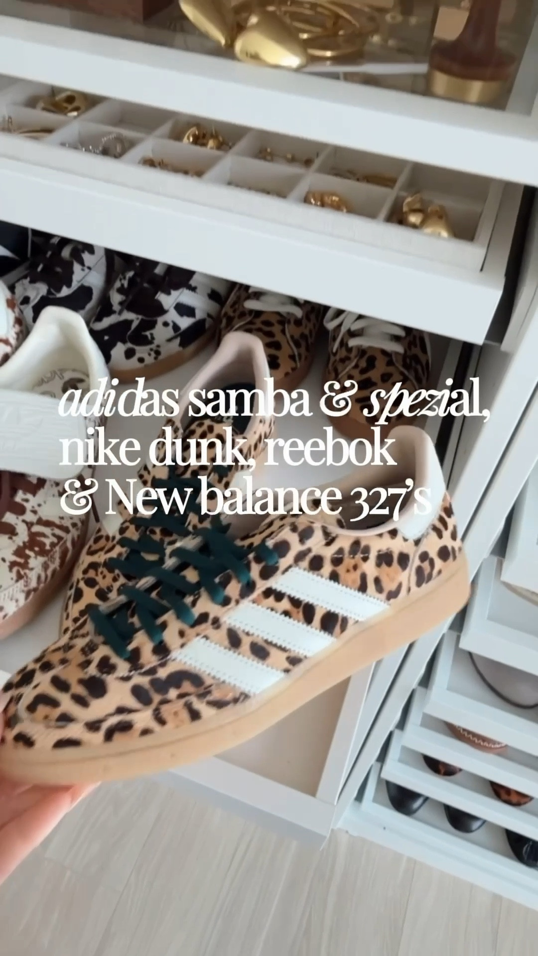 New additions to my sneaker collection and a few faves I’ve had.

For my foot, adidas sambas and spezials are the most comfortable that’s why I have so many. & I do prefer a slimmer sleeker silhouette when it comes to shoes because I have very short legs and wear a 8.5. The sleeker shoes give a balance to my body.



#LTKfitnessgoals #LTKActive #LTKFindsUnder100