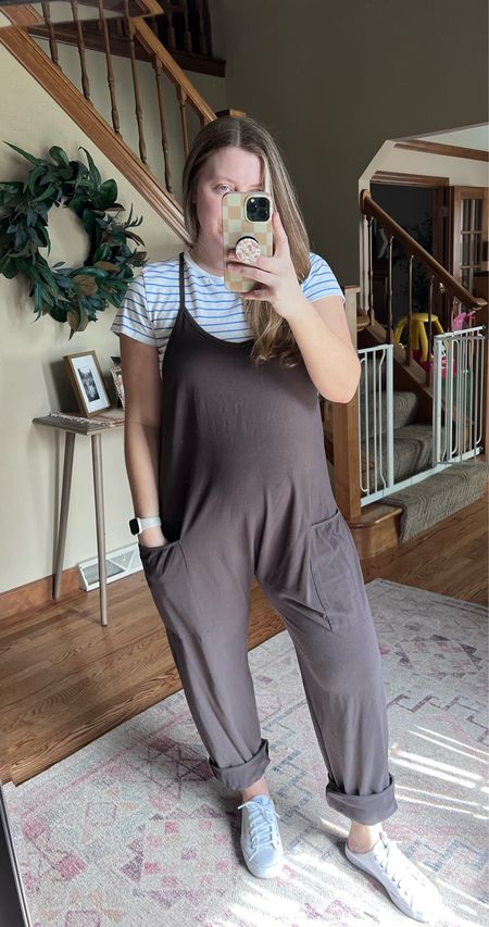 This free people inspired jumpsuit from Amazon is a must have. I have worn this with and without a growing bump and it is perfection! Wearing an XL - sized up for a roomier fit. Super stretchy, comes in cute color options and is long enough for the tall girlies. I rolled mine  

#LTKbump
