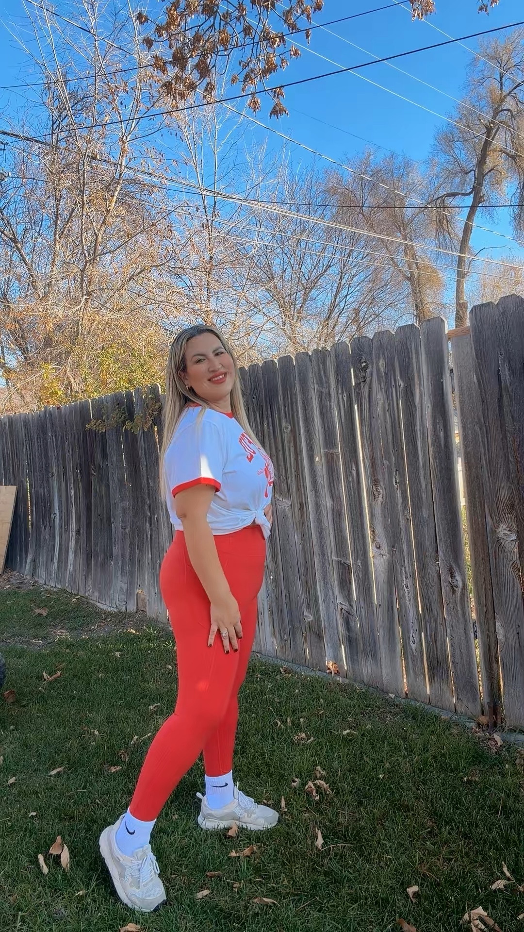 Comfortable OOTD Red Leggings 

#LTKootd #LTKHoliday #LTKmomlife