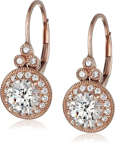 Platinum or Gold Plated Swarovski Zirconia Vintage Drop Earrings | Amazon (US)