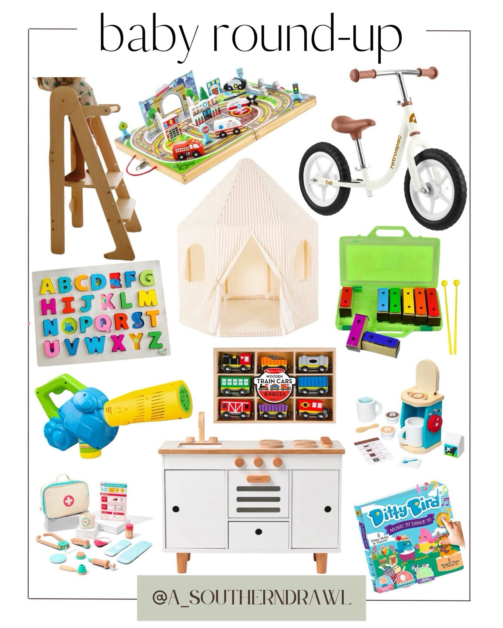 Baby Round-up - some of our favorite toys! 

Playroom toys - playroom ideas - toddler toys - toddler bikes - outdoor toys - Easter gift ideas - baby toys - baby gift ideas 

#LTKkids #LTKbaby #LTKfamily