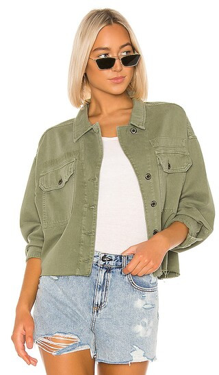 Morten Shirt Jacket in Khaki Green | Revolve Clothing (Global)