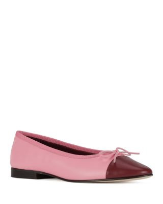 Women's Arabesque Leather Cap Toe Ballet Flats | Bloomingdale's (US)